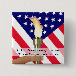 現務軍隊または退職した退役軍人ありがとう 缶バッジ