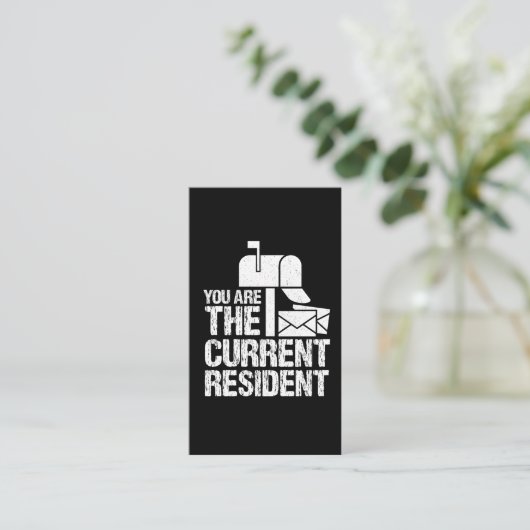 現在のある郵便集配人のおもしろいな郵便局員 名刺 (スタンド正面)