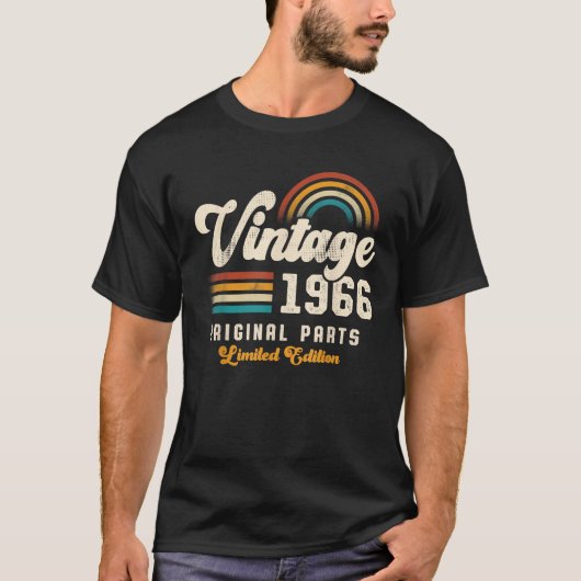 現在のクラシック女性男性60th 1966 1966で作られた tシャツ (正面)