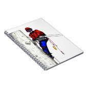 現在のチェーンソーで働く木の外科医アルボリスト ノートブック (右側)