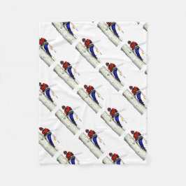 現在のチェーンソーで働く木の外科医アルボリスト フリースブランケット