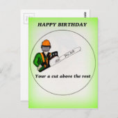 現在のチェーンソーで働く木の外科医アルボリスト ポストカード (正面/裏面)