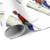 現在のチェーンソーで働く木の外科医アルボリスト ラッピングペーパー (ロールコーナー)