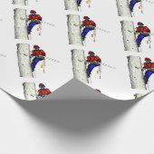 現在のチェーンソーで働く木の外科医アルボリスト ラッピングペーパー (角)