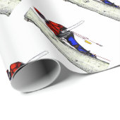 現在のチェーンソーで働く木の外科医アルボリスト ラッピングペーパー (ロールコーナー)