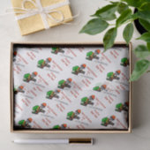 現在のチェーンソーで働く木の外科医アルボリスト 薄葉紙 (ギフト)