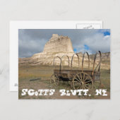 現在のネブラスカのスコットのブラフ ポストカード (正面/裏面)