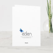 現在のピンクのハッピーバースデーカードを持つ少女 カード (裏面)