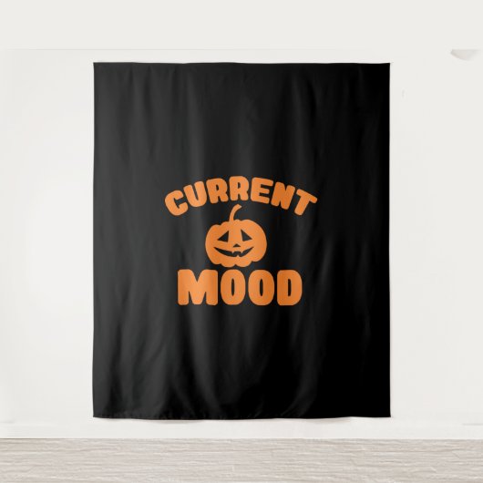 現在のムードおもしろいカボチャのハロウィーン タペストリー (正面)