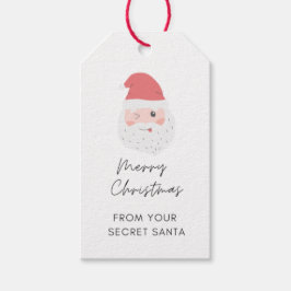 現在のモダン秘密サンタギフト交換ギフトラベル ギフトタグ