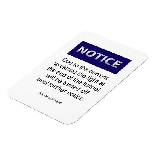 現在のワークロード通知によおもしろいり マグネット (左側)