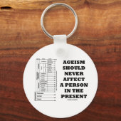 現在の人には決して影響を及ぼすべきではない キーホルダー (正面)