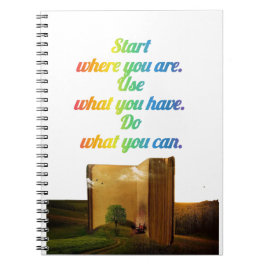 現在の場所から開始 | やる気を起こさせる引用文 ノートブック