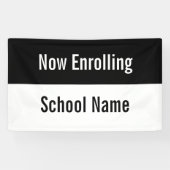 現在の学校名を白黒テンプレートに登録 横断幕 (横)