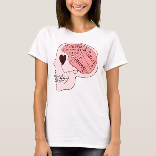 現在の実存的危機スナック動物 Tシャツ (正面)