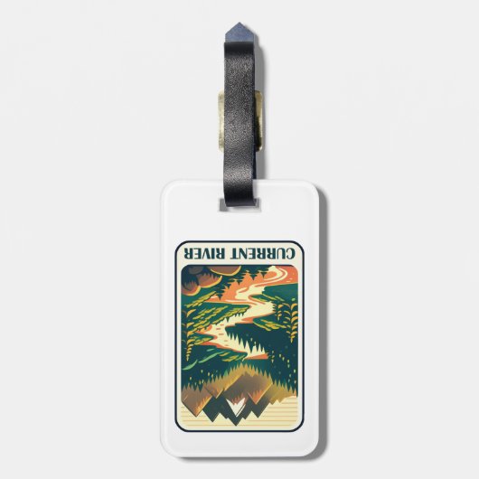 現在の川ミズーリ色 ラゲッジタグ (裏面縦)