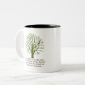 現在の時に住んで下さい ツートーンマグカップ (正面左)