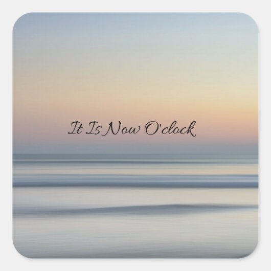 現在の時間のアラームのシール スクエアシール (正面)