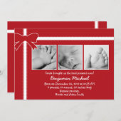 現在の最高のベビー発表とクリスマスカード シーズンカード (正面/裏面)