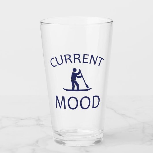 現在の気分はパドルを立てる タンブラーグラス (正面)