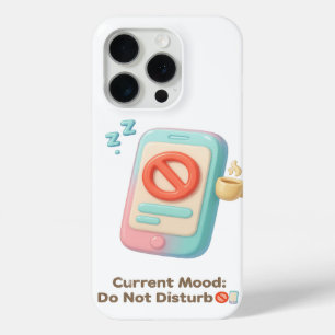 現在の気分:電話アートを邪魔しない iPhone 15 PROケース