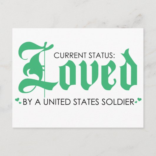 現在の状態：米国兵士に愛される ポストカード (正面)