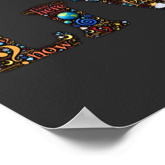 現在の言葉で生感動的きる ポスター (角)