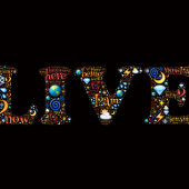 現在の言葉で生感動的きる ポスター