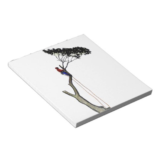 現在のChainsaw Gifの仕事でツリー外科医アルボリスト ノートパッド (アングル)