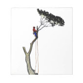 現在のChainsaw Gifの仕事でツリー外科医アルボリスト ノートパッド (正面)