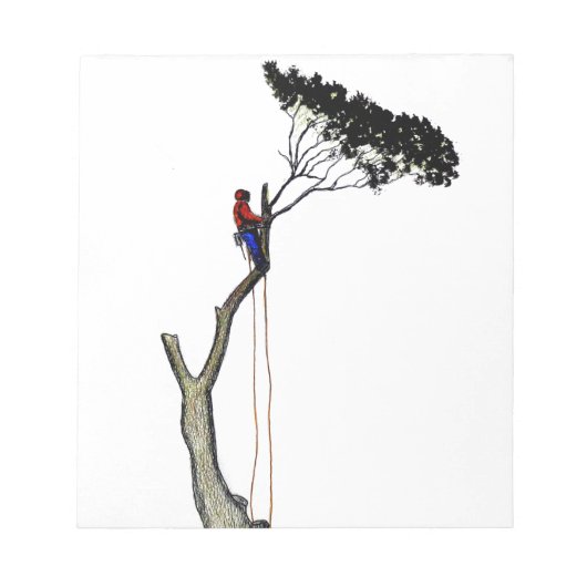 現在のChainsaw Gifの仕事でツリー外科医アルボリスト ノートパッド (正面)