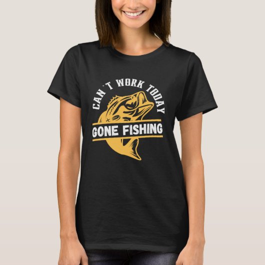 現在のGoed Fishin魚釣りグラフィックで動作する Tシャツ (正面)