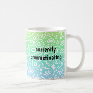現在のProcrastining - おもしろい Doodles Mug コーヒーマグカップ