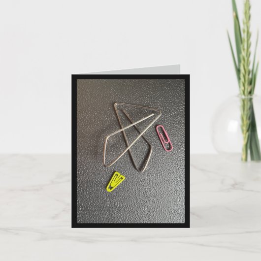 現在はペーパークリップで完全に保持している カード (正面)