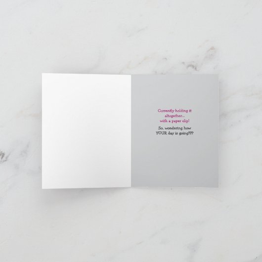 現在はペーパークリップで完全に保持している カード (内部)