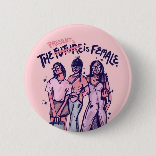 現在は未来です 缶バッジ (正面)