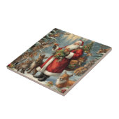 現在ビクトリアンの動物と森林動物のサンタ タイル (側面)