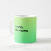 現在先送り – おもしろマグカップ コーヒーマグカップ (正面左)