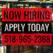 現在募集中の看板 オーダーメイド ストア ウィンドウ 再利用可能なステッカー ウィンドウサイン