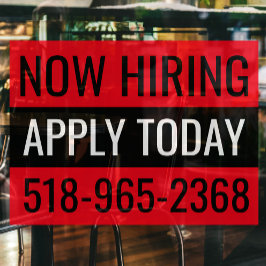 現在募集中の看板 オーダーメイド ストア ウィンドウ 再利用可能なステッカー ウィンドウサイン