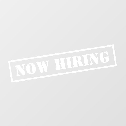 現在募集中 シンプルな斜めのプロフェッショナルなビジネス ウィンドウサイン (シート)