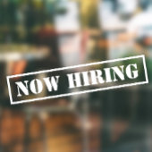 現在募集中 シンプルな斜めのプロフェッショナルなビジネス ウィンドウサイン