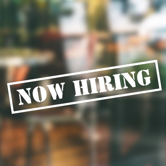 現在募集中 シンプルな斜めのプロフェッショナルなビジネス ウィンドウサイン