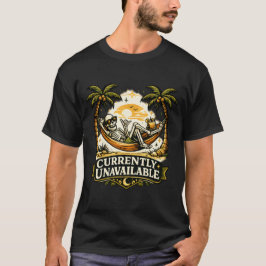 現在在庫切れ レトロスケルトンビーチ Tシャツ