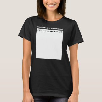 現在留守です メッセージを残してください メモリアル Tシャツ