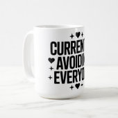 現在誰とも会わないモード コーヒーマグカップ (正面左)