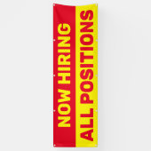 現在、すべての求職を救済採用する 横断幕 (縦)