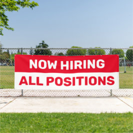 現在、すべての求職を救済採用する 横断幕