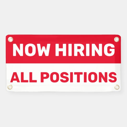 現在、すべての求職を救済採用する 横断幕 (横)