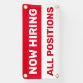 現在、すべての求職を救済採用する 横断幕 (縦)